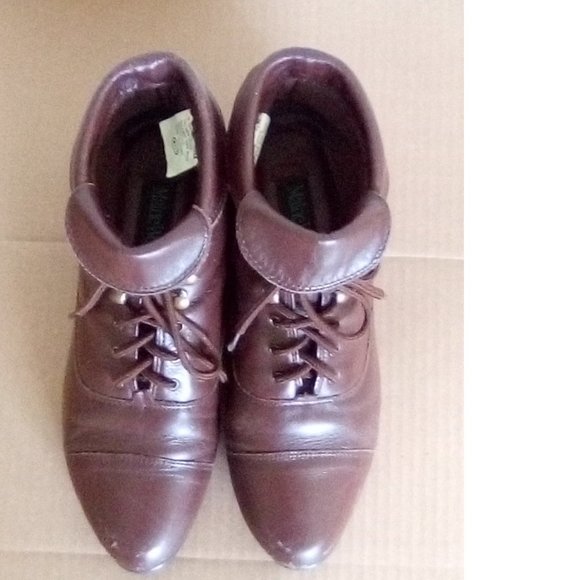 Maine Woods Women's Lace-Up Convertible Collar Leather Ankle Boots, Size 7 - Picture 6 of 6